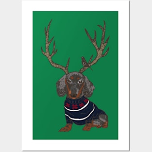 Deer Dachshund Posters and Art